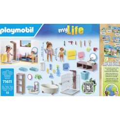 Playmobil Salle de bains avec douche et baignoire My Life 71611^ La Ville, La Police Et Les Secours