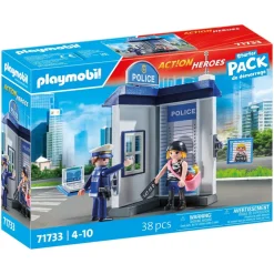 Playmobil Salle d'interrogatoire de police Starter Pack ACTION HEROES 71733^ La Ville, La Police Et Les Secours