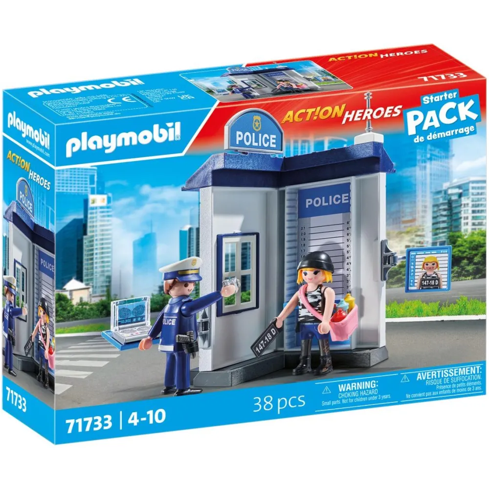 Playmobil Salle d'interrogatoire de police Starter Pack ACTION HEROES 71733^ La Ville, La Police Et Les Secours
