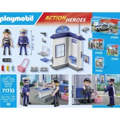 Playmobil Salle d'interrogatoire de police Starter Pack ACTION HEROES 71733^ La Ville, La Police Et Les Secours
