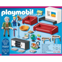 Varta Salon avec cheminée Playmobil Dollhouse 70207^ Les Figurines Interactives Et À Fonction
