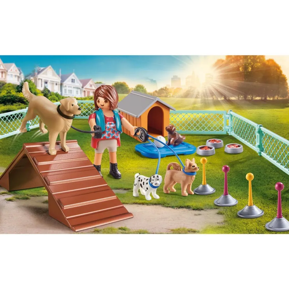 Playmobil Set cadeau éducatrice de chiens - City Life 70676^ Les Animaux