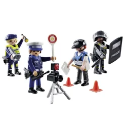 Playmobil Set métiers de la police : 4 policiers ACTION HEROES 71730^ La Ville, La Police Et Les Secours