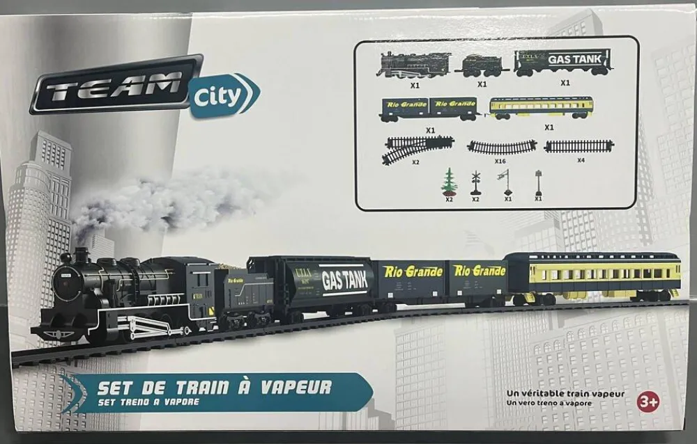 TEAM City Set Train À Vapeur 4 Ans^ Jeux De Trains, Circuits Et Accessoires