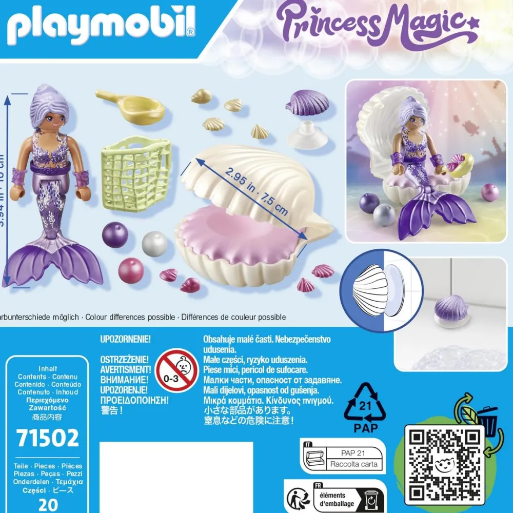 Playmobil Sirène avec coquillage et perle Princess Magic 71502^ Les Princesses Et Fées