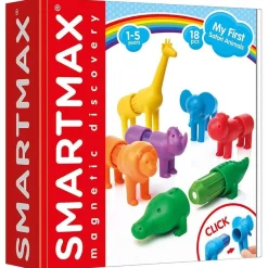 Smart Games Smartmax - Les Animaux Du Safari^ Jeux De Construction Aimantés Et Magnétiques