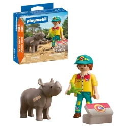 Playmobil Soigneur et rhinocéros - Duo 72025^ Les Animaux
