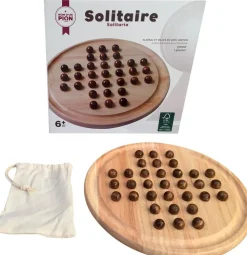 Nom d'un pion Solitaire En Bois^ Jeux Traditionnels Et Poker