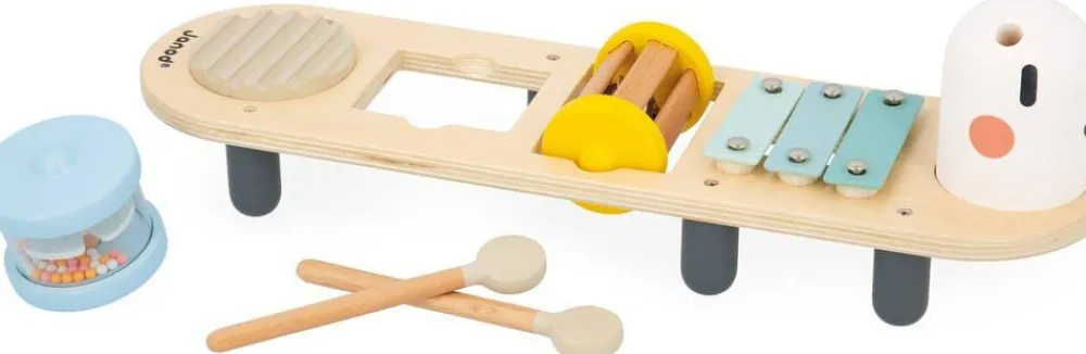 Janod Stand D'éveil Sonore, Chenille Musicale Avec Maracas^ Autres Jouets D'Éveil