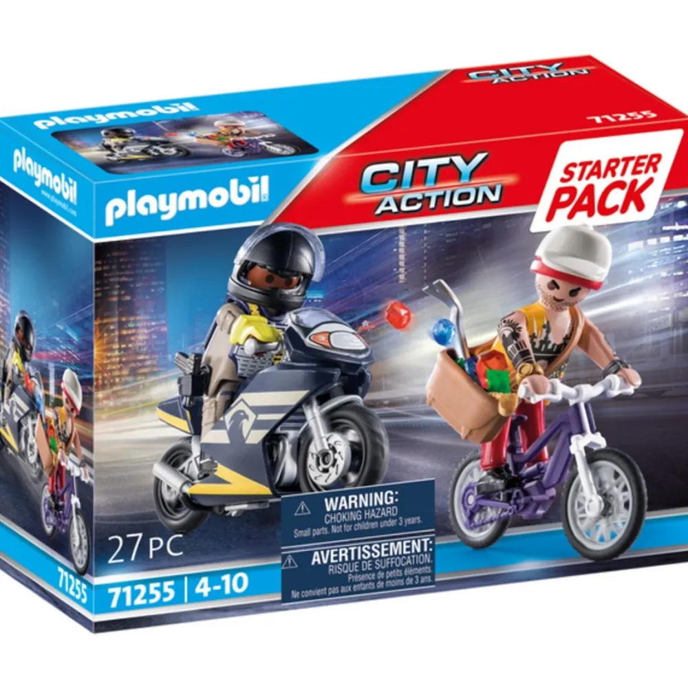 Playmobil Starter Pack Agent et Voleur City Action 71255^ La Ville, La Police Et Les Secours