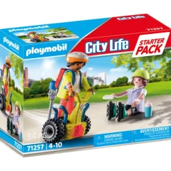 Playmobil Starter Pack Secouriste avec giropode City Life 71257^ La Ville, La Police Et Les Secours|Le Sport, Les Loisirs Et Les Vacances