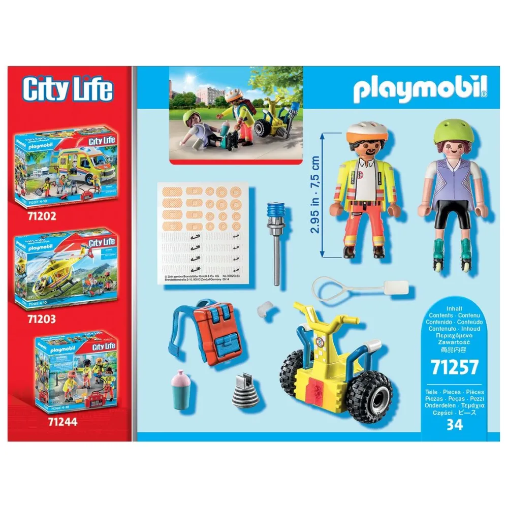 Playmobil Starter Pack Secouriste avec giropode City Life 71257^ La Ville, La Police Et Les Secours|Le Sport, Les Loisirs Et Les Vacances