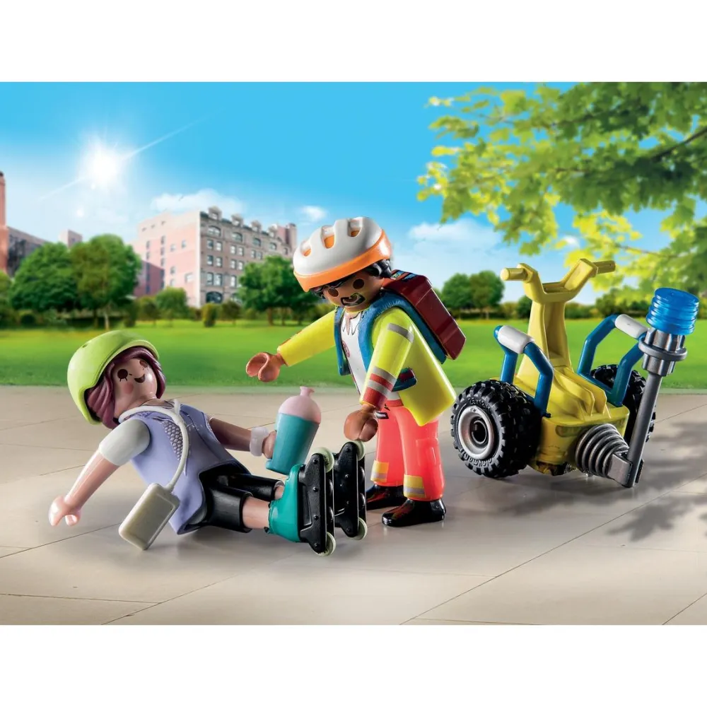 Playmobil Starter Pack Secouriste avec giropode City Life 71257^ La Ville, La Police Et Les Secours|Le Sport, Les Loisirs Et Les Vacances