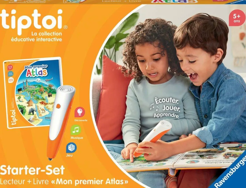 Ravensburger Starter set Tip Toi - Stylo Tip Toi et Atlas^ Stylos Interactifs
