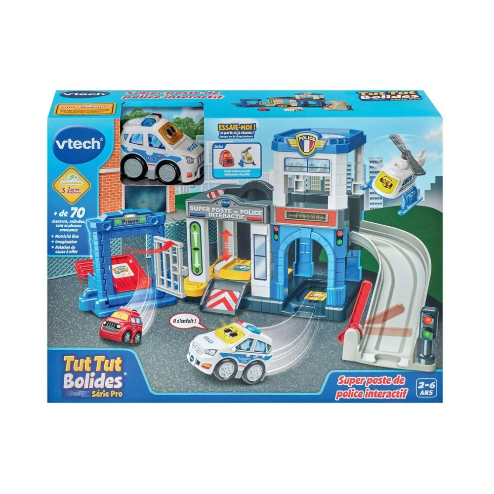 Varta Super poste de police interactif Tut Tut Bolides série pro^ Garages Et Tapis