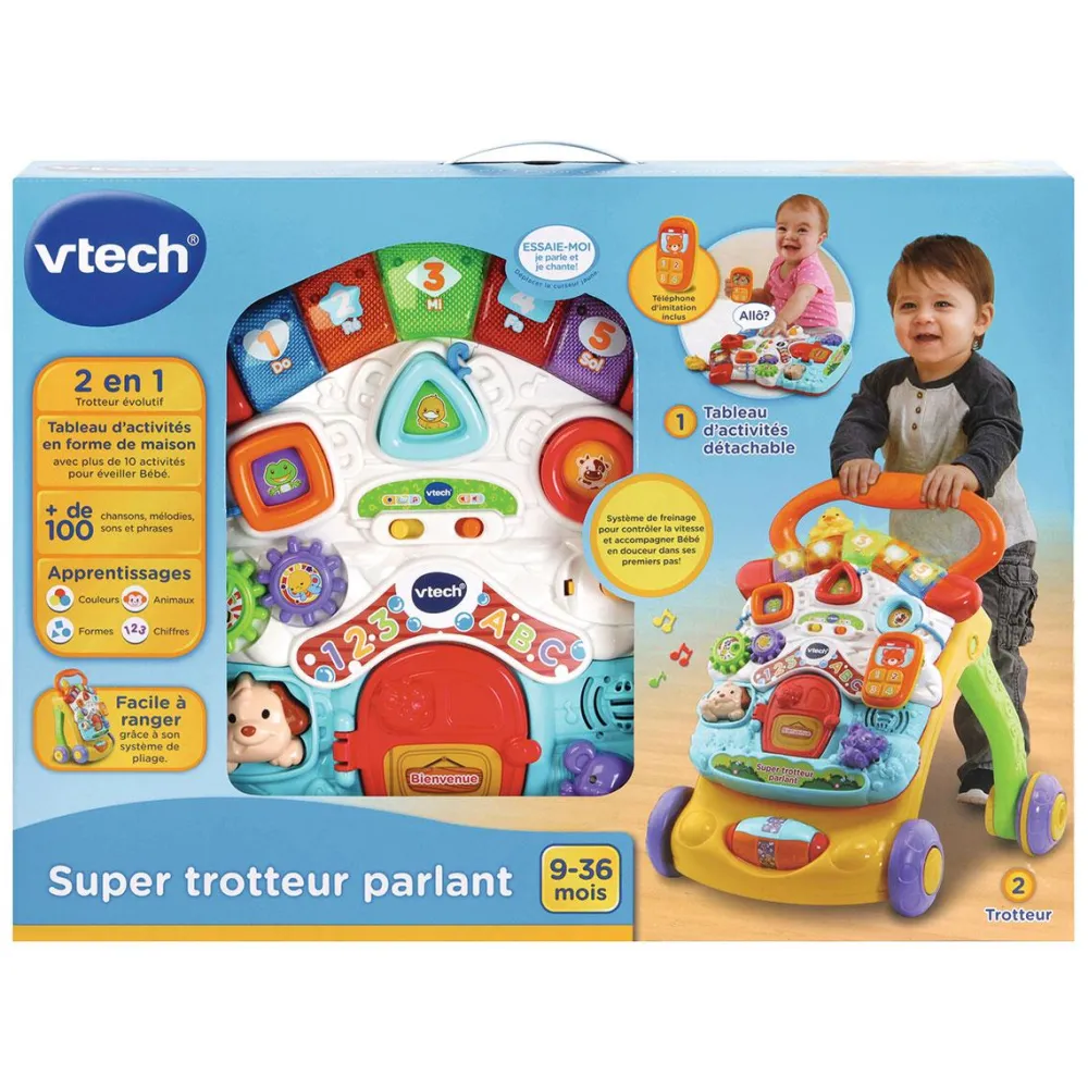 Varta Super trotteur parlant 2 en 1 orange^ Tapis, Portiques Et Tables D'Activités|Trotteurs, Pousseurs, Porteurs Et Bascules