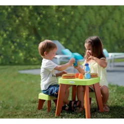 Ecoiffier Table de pique-nique avec 2 tabourets^ Dinette Et Accessoires