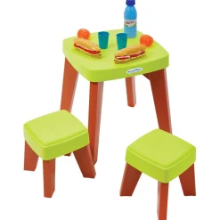 Ecoiffier Table de pique-nique avec 2 tabourets^ Maisons, Toboggans Et Jeux D'Extérieur