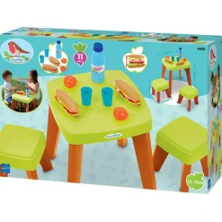Ecoiffier Table de pique-nique avec 2 tabourets^ Maisons, Toboggans Et Jeux D'Extérieur