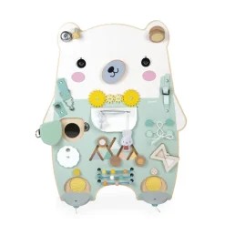 Janod Tableau d'activités ourson gamme pure^ Hochets Et Jouets D'Activités