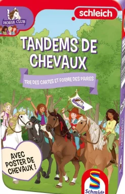 Tandems De Chevaux Schleich - Jeu De Paires Et Poster Inclus^ Jeux De Voyage|Jeux D'Apprentissage