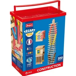 Jeujura Tecap! Baril 200 pièces multicolor^ Jeux De Construction En Bois