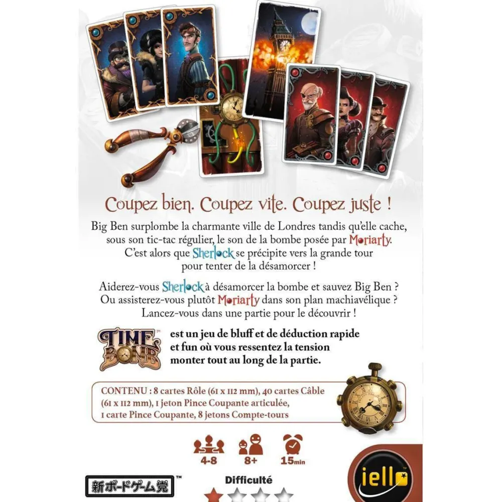 Iello Time bomb Sherlock vs Moriarty^ Jeux D'Ambiance|Jeux De Stratégie Et De Réflexion