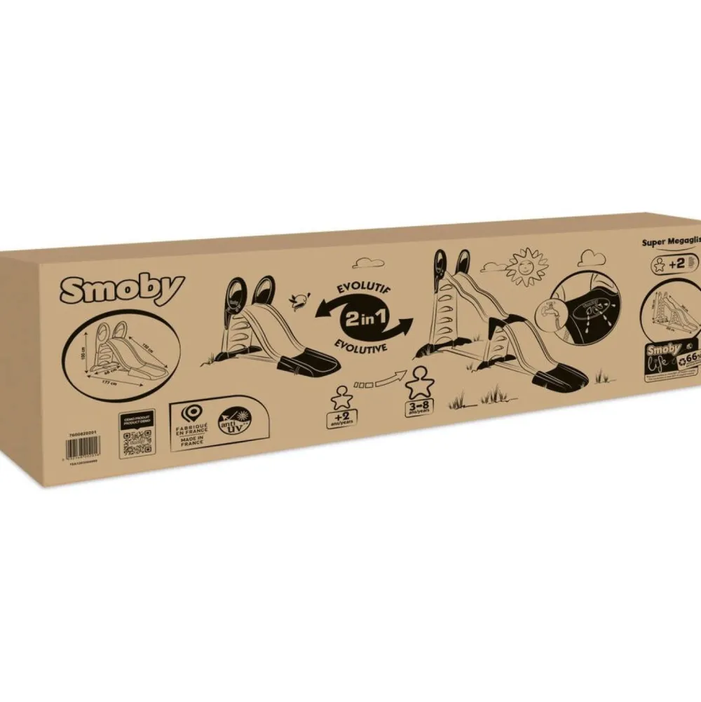 Smoby Toboggan Super Megagliss Life^ Maisons, Toboggans Et Jeux D'Extérieur