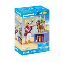Playmobil Toiletteuse avec caniche et accessoires My Life 71747^ Les Animaux