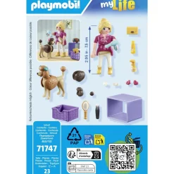 Playmobil Toiletteuse avec caniche et accessoires My Life 71747^ Les Animaux