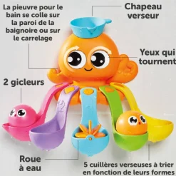 Varta Toomies - Poulpy Avec 7 Activités À Découvrir, Système De Ventouse Inclus^ Jouets De Bain