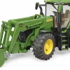 Bruder Tracteur avec fourche John deere 7R 350^ Véhicules Agricoles Et De Chantier
