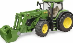 Bruder Tracteur avec fourche John deere 7R 350^ Véhicules Agricoles Et De Chantier