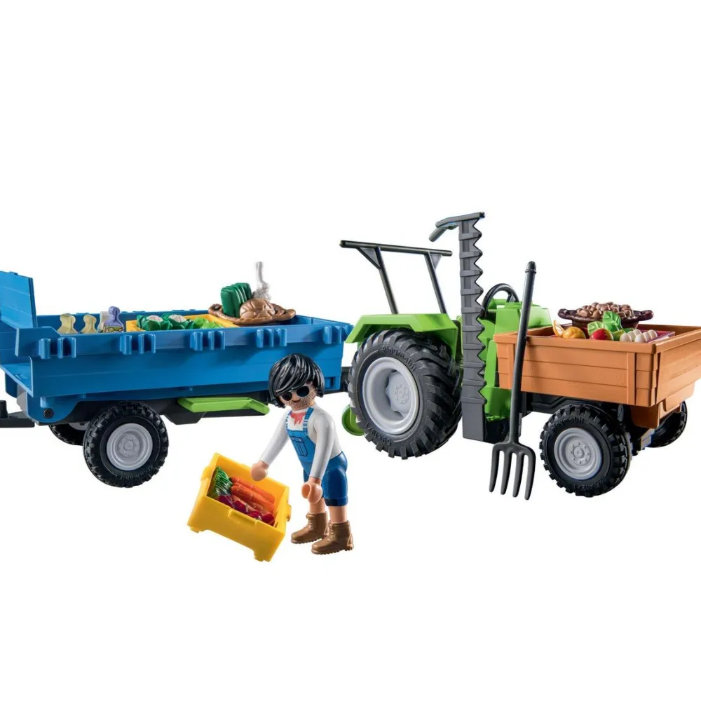 Playmobil Tracteur avec remorque Country 71249^ La Ferme Et L'Univers Agricole