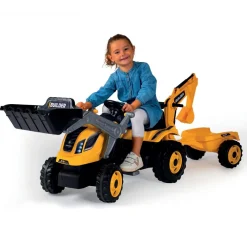 Smoby Tracteur Builder Max avec remorque^ Véhicules D'Extérieur