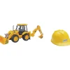 Bruder Tracteur JCB 4CS avec casque^ Véhicules Agricoles Et De Chantier