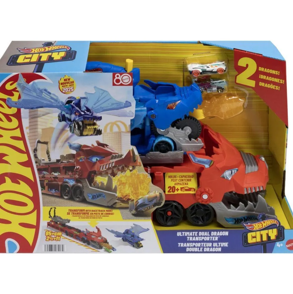 Mattel Transporteur Ultimate double Dragons Hot Wheels^ Petites Voitures