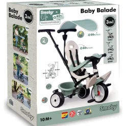 Smoby Tricycle baby balade 3 en 1 Life^ Tricycles, Draisiennes Et Vélos