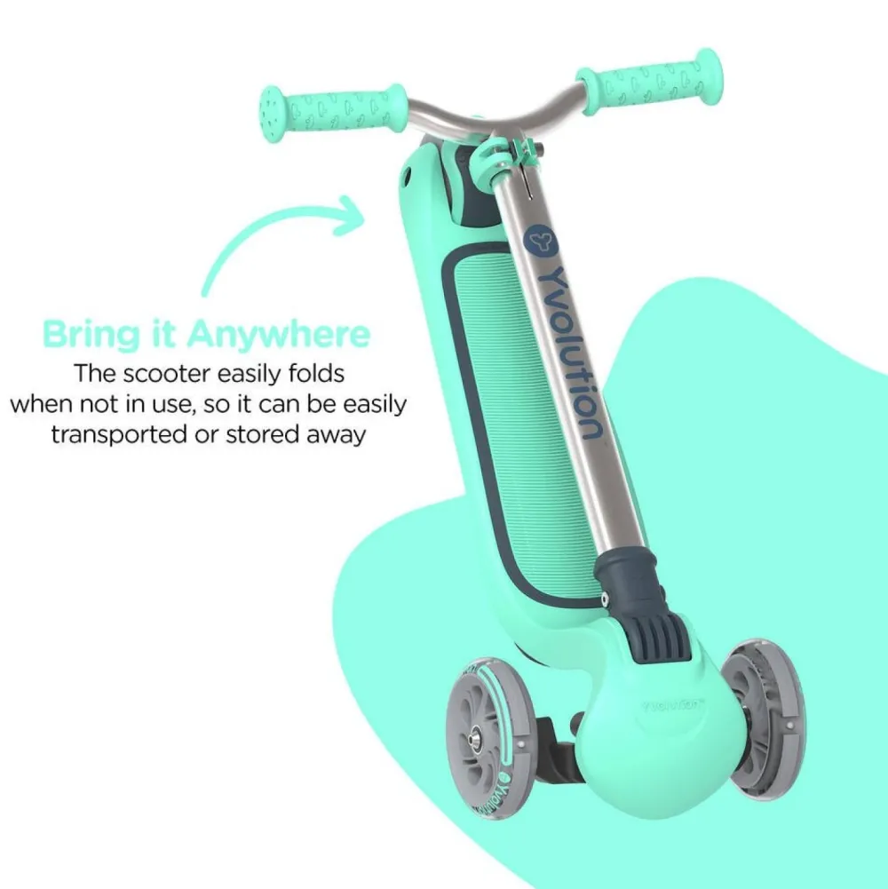 Trottinette 3 roues lumineuse - Y Glider Air Vert^ Trottinettes