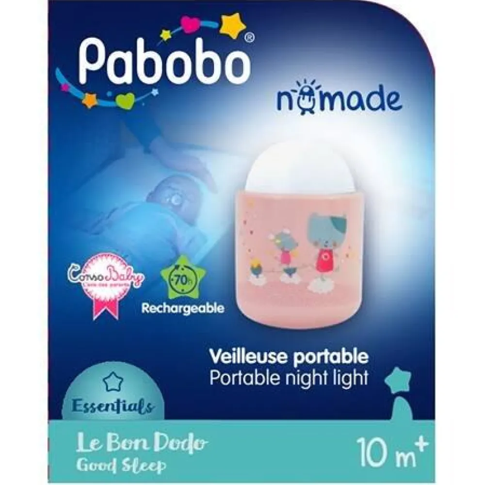 Pabobo Veilleuse Nomade Rose-lolabell, Lumière Rassurante Et Portable^ Mobiles Et Veilleuses