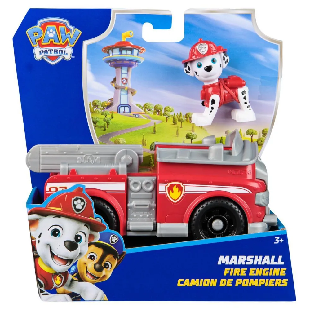 Spin Master Véhicule 15 cm et figurine La Pat Patrouille : Camion de pompier Marcus^ Les Héros Et Personnages