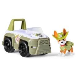 Spin Master Véhicule 15 cm et figurine La Pat Patrouille : véhicule de la jungle Tracker^ Les Héros Et Personnages