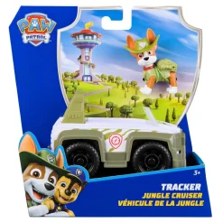 Spin Master Véhicule 15 cm et figurine La Pat Patrouille : véhicule de la jungle Tracker^ Les Héros Et Personnages