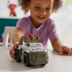 Spin Master Véhicule 15 cm et figurine La Pat Patrouille : véhicule de la jungle Tracker^ Les Héros Et Personnages
