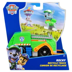 Spin Master Véhicule 15 cm et figurine La Pat Patrouille : Camion de recyclage Rocky^ Les Héros Et Personnages
