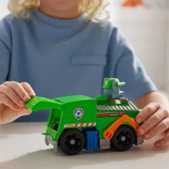 Spin Master Véhicule 15 cm et figurine La Pat Patrouille : Camion de recyclage Rocky^ Les Héros Et Personnages