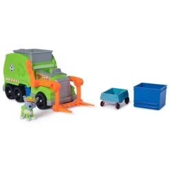 Spin Master Véhicule 15 cm et figurine La Pat Patrouille : Camion Benne Crush N Roll Rocky^ Les Héros Et Personnages