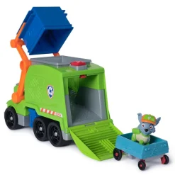 Spin Master Véhicule 15 cm et figurine La Pat Patrouille : Camion Benne Crush N Roll Rocky^ Les Héros Et Personnages