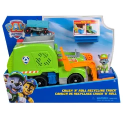 Spin Master Véhicule 15 cm et figurine La Pat Patrouille : Camion Benne Crush N Roll Rocky^ Les Héros Et Personnages