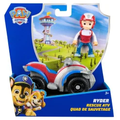 Spin Master Véhicule 15 cm et figurine La Pat Patrouille : Quad de sauvetage Ryder^ Les Héros Et Personnages